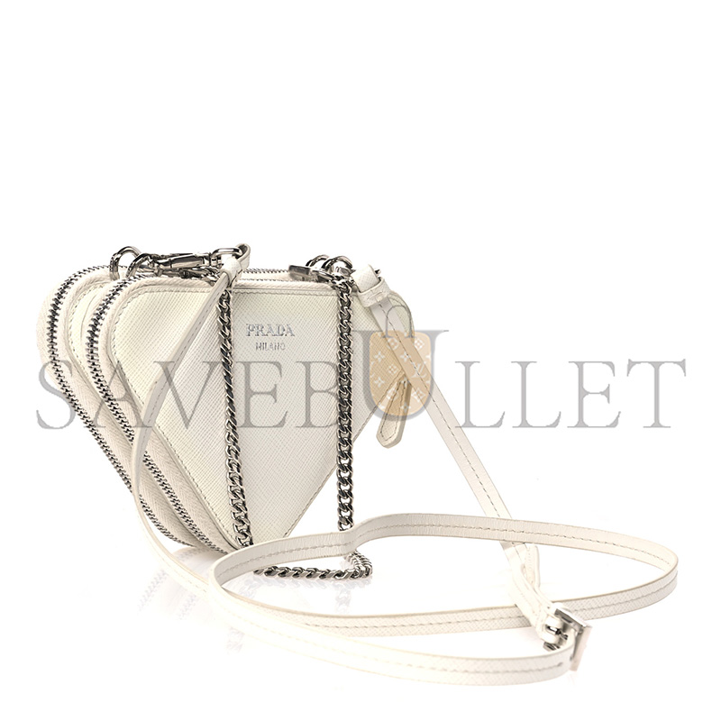 Pra*a saffiano leather mini pouch 1nr015 (15*10cm)